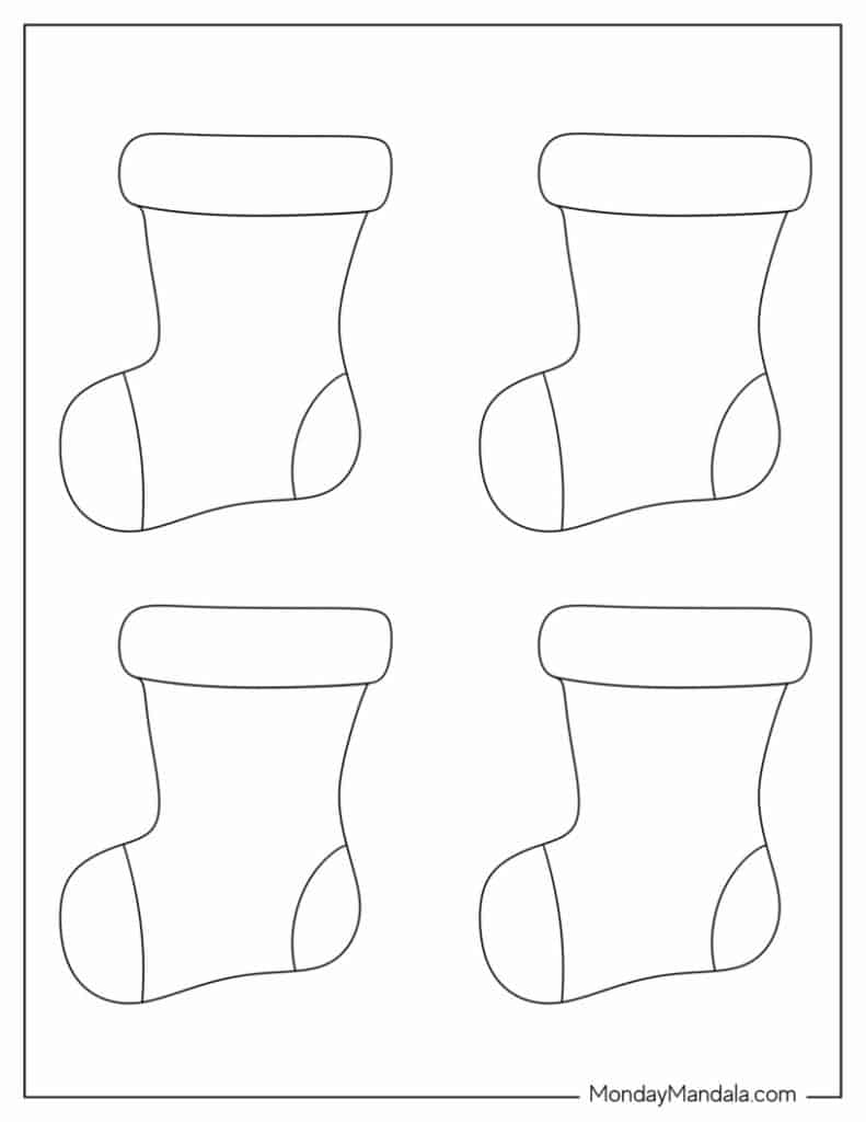 70 christmas stocking templates (free pdf printables)